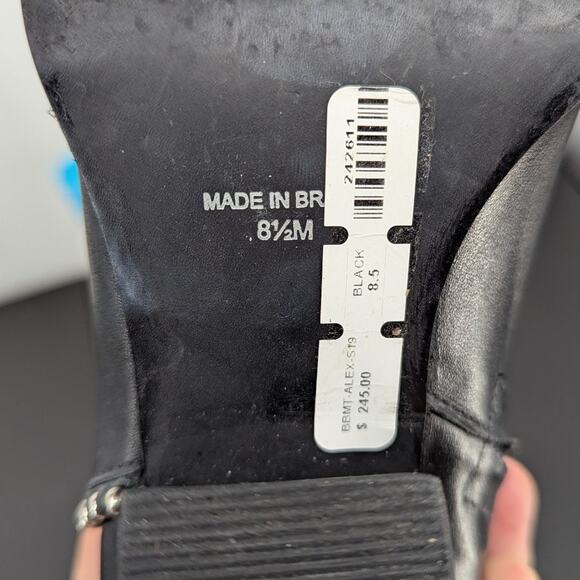 LF Alex Black Leather Studded Pointed Toe Ankle Boots Women’s 8.5 M Western - Picture 8 of 10